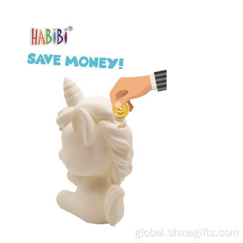 Bank Money Saving Piggy kids diy blank piggy banks box money Supplier